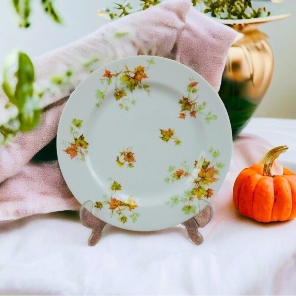 Vintage HAVILAND LIMOGES France Autumn Leaf Dinner Plate 9.75" Porcelain